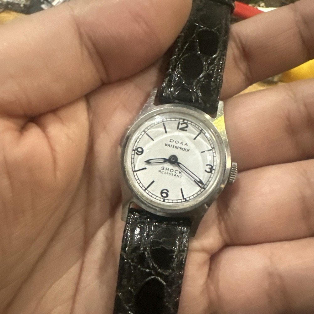 Works VTG 1950s Doxa Waterproof Men's Watch Swiss Made Manual Wind 29mm Rare RUN